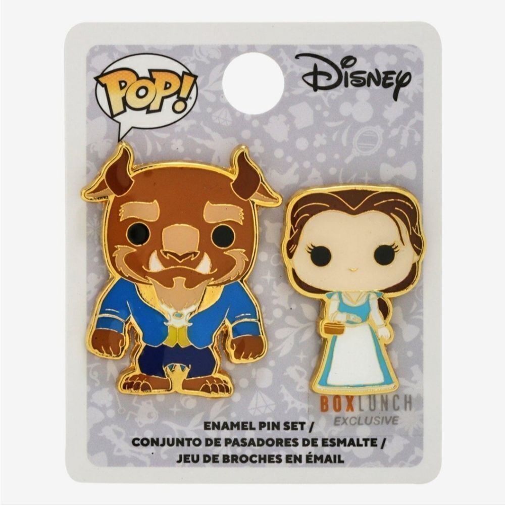Funko Pop! Disney Beauty and the Beast Belle and Beast Enamel Pin Set